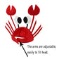 ZHHENIALY 3D Plush Crab Hat Set - Funny Novelty Animal Costume Headwear with Rubber Claws and Cloak for Unisex - Perfect for Par