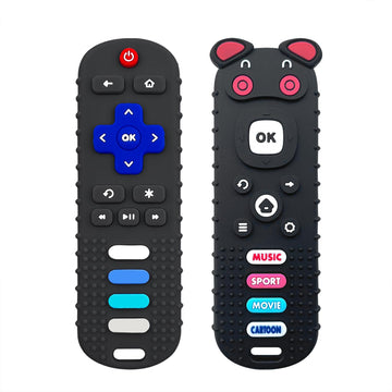 Ersihua 2-Pack Silicone Baby Teething Toys, Tv Remote Teethers For 6-12-18 Months Infant, Tv Remote Control Shape Toddlers Silic