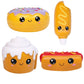 Anboor 4 Pcs Squishies Hot Dog Cake Bread Donut Kawaii Scented Soft Slow Rising Squeeze Stress Relief Kids Toy Xmas Gift Stocking Stuffers Ideas