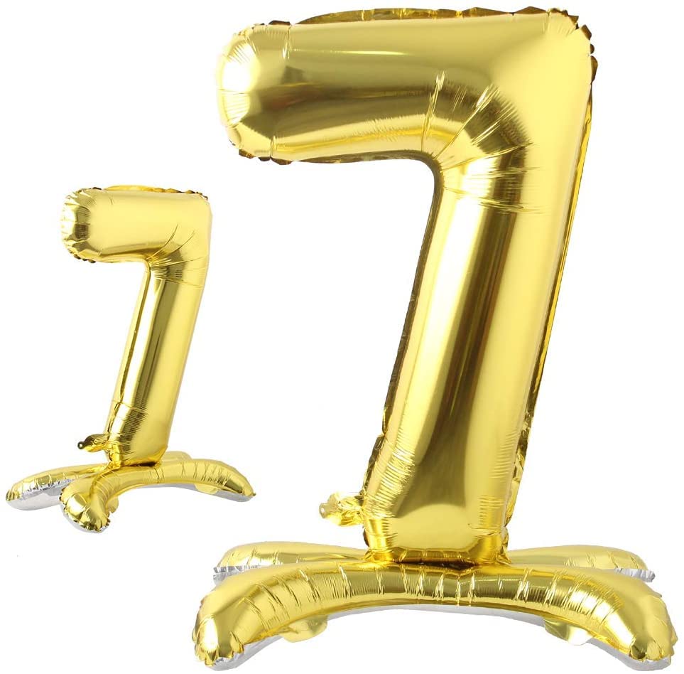 WP WANNA PARTY Wannaparty.In|Number 7 Self Standing Balloons 32 Inches|Number Balloons|Numerical Balloons|Number 7 Balloons|Foil