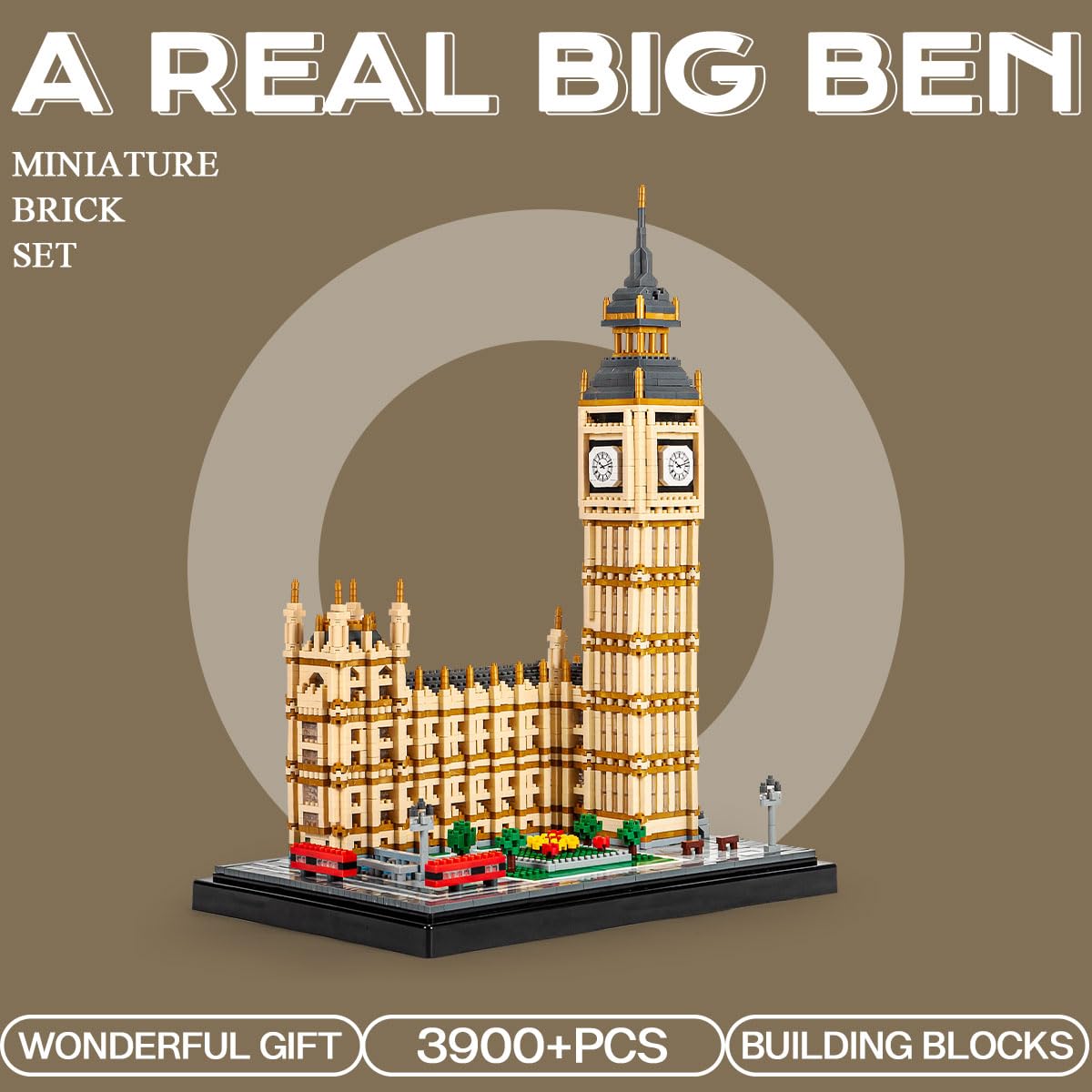 NeoLeo Real Big Ben Micro Building Blocks Set (3900+PCS) - World Famous Architectural Model Toys Gifts for Kid and mature-themed