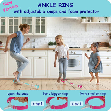 Rocket Flashing LED Ankle Skip Fun Cool Jumping Gift for Ages 5 6 7 8 9 10+ Kids NO Battery Charging Needed Family Exercise Fitn