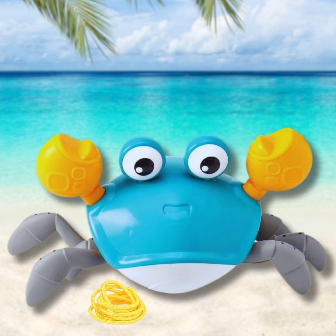 Playmagic 2 In 1 Pull Along|Swimming Crab With String Attached|Interactive & Early Learning Toy|Floating Bathtubtoy|Preschool To