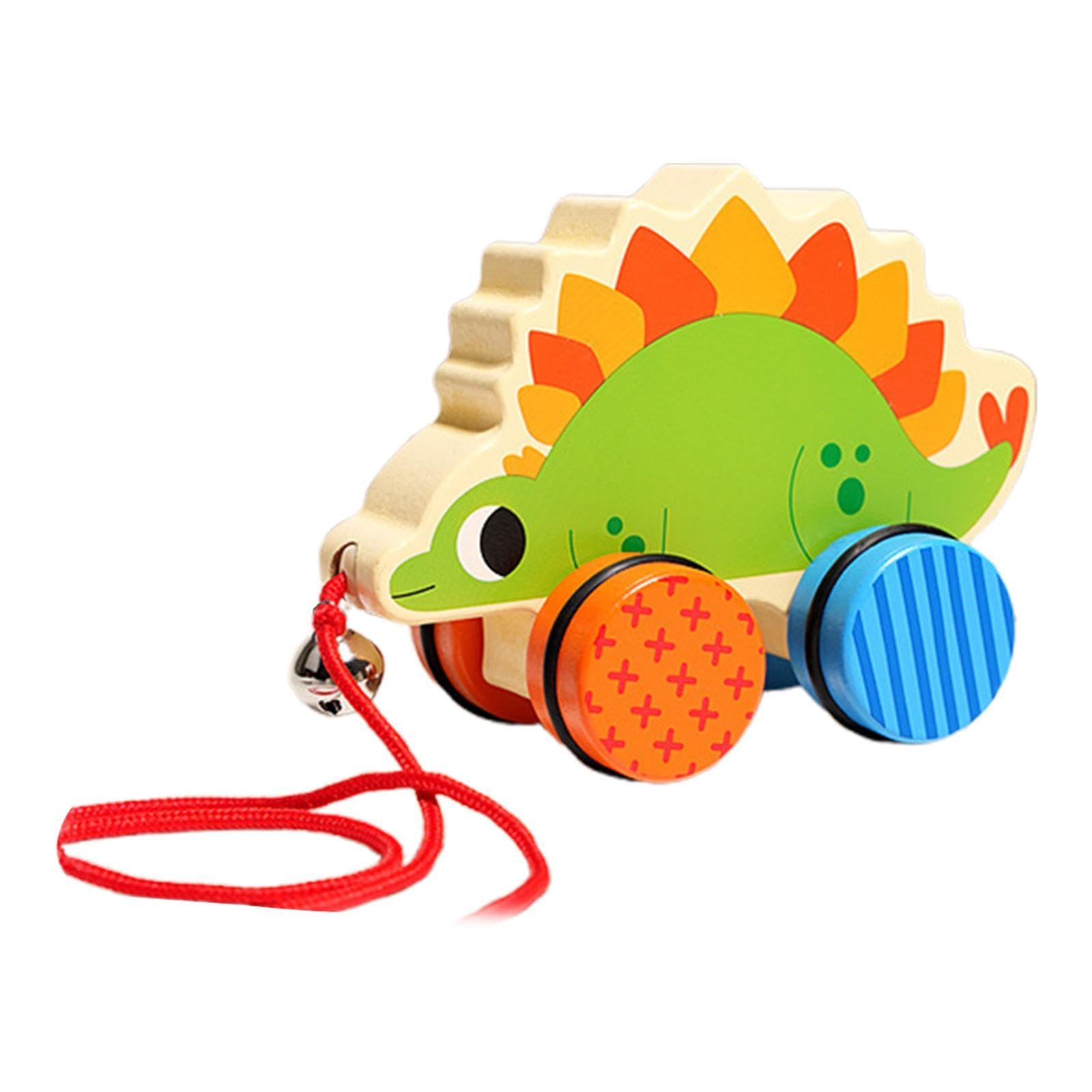 Bnf Walking Wooden Toy Animal Push And Pull Along Toy For 1 Year Olds Boys Girls Stegosaurus | Toys For Baby | Developmental Bab