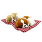 Coolayoung 2Pcs Sleeping Dogs on Pad Doll Toy, Cute Mini Puppy on Pad with Woof Sounds Decor Hand Toy Gift for Kids Boys Girls
