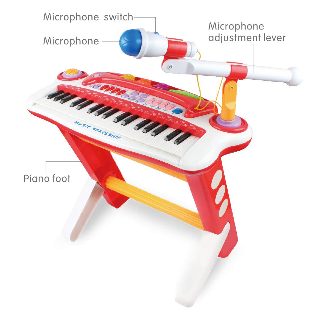 Kids Piano Keyboard Toys 37 Keys,Electronic Piano for Beginners, 3 4 5 6 Years Old Toddler Girl Boy Gift,Educational Musical Ins