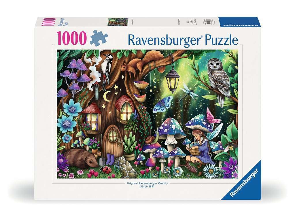 Ravensburger 1000 Pieces Puzzle - In The Fairy Land, Cardboard, Yellow, Model 12000786, Fantasy Puzzle for Ages 14+