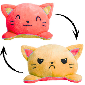 Storio Toy Cat Plushie Reversible Soft Toys For Kids | Plush Soft Toys For Baby Boys And Girls| Best Gift | Cat Soft Toy For Kid
