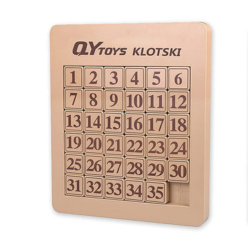 Liangcuber Qy Toys 6X6 Klotski Puzzle Magnetic Sliding Number Puzzle Abs Brain Teasers Toy Tangram Jigsaw Intelligence (35-Digit