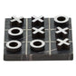 Deco 79 Contemporary Marble Game Set, 6' X 6' X 1', Black