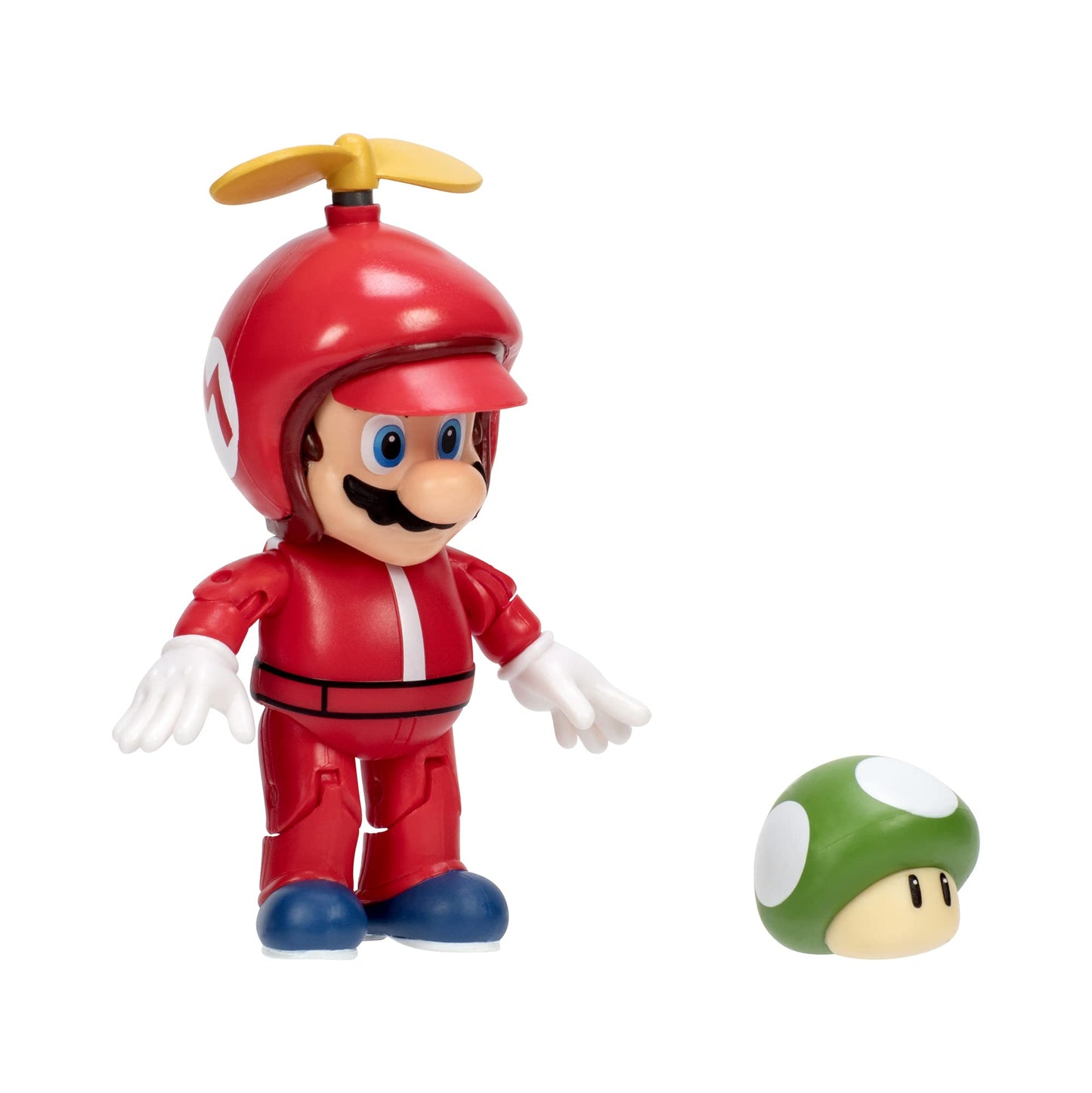 Super Mario 4-Inch Acation Figures Propeller Mario With Green Mushroom