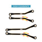 INJORA High Clearance Chassis Links Set Brass Black Coating Link for 1/18 TRX4M Upgrade Parts RC Crawler, 48g