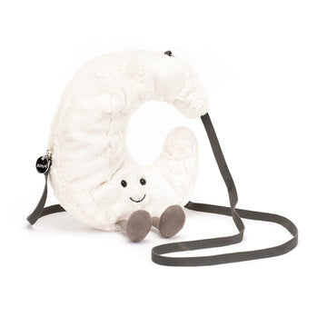 Jellycat Amuseables Moon Plush Bag, 10 Inches - Crossbody And Shoulder Purse - Fun And Unique Handbag