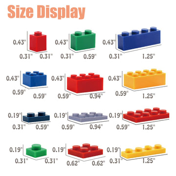 Huizdq 1000 Pieces Building Blocks, Classic Stackable Base Plates, 3 6.3'' X 6.3'' Blue, Gray And Green Base Plates,Compatible W