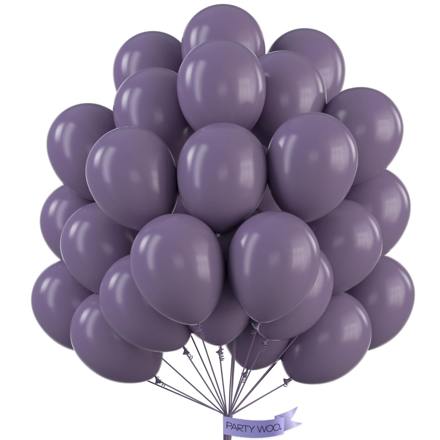 Partywoo Dusty Purple Balloons, 50 Pcs 12 Inch Boho Purple Balloons, Faded Purple Balloons For Balloon Garland Balloon Arch As Party Decorations, Birthday Decorations, Wedding Decorations, Purple-F50