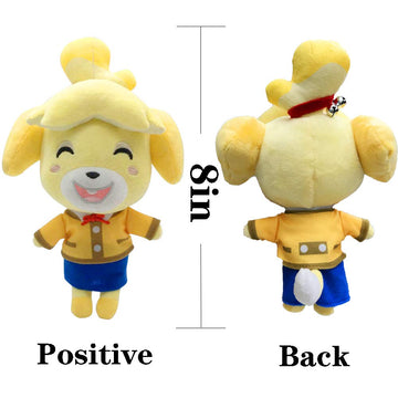 Ycixri Animal Crossing New Leaf Plush Toy Suitable For Collection, Animal Crossing: New Horizons Stuffed Doll Toy For Boy Girl Christmas Halloween Birthday Gift, 8“ (Isabelle)