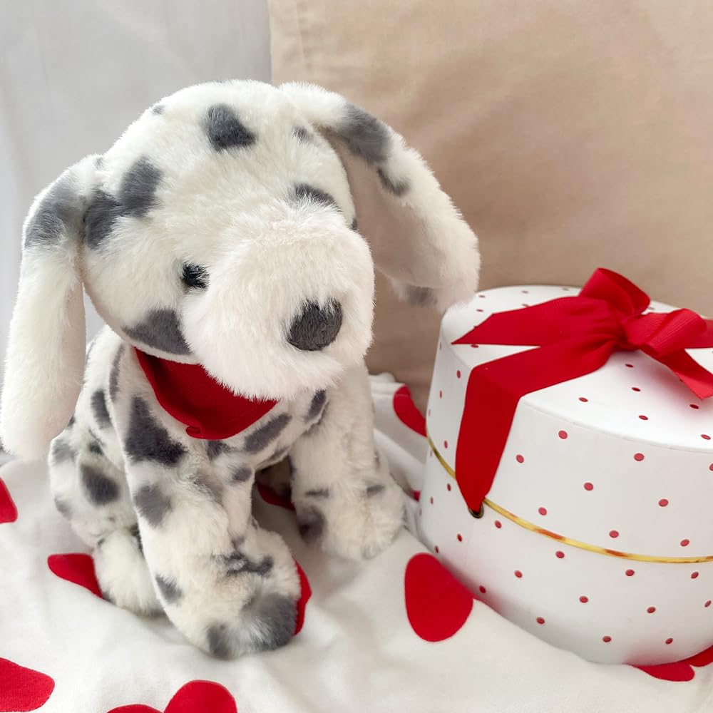 MON AMI Smudge Dalmatian Dog Stuffed Toy - 8   Dog Plush Stuffed Animal  enhanced Dog Toy Gift for Kids  Holiday Plushies for Children