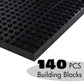 Wyswyg Building Bricks 2X4 Stud 140 Pcs, Classic Building Blocks, Building Bricks Only, Compatible, Black.