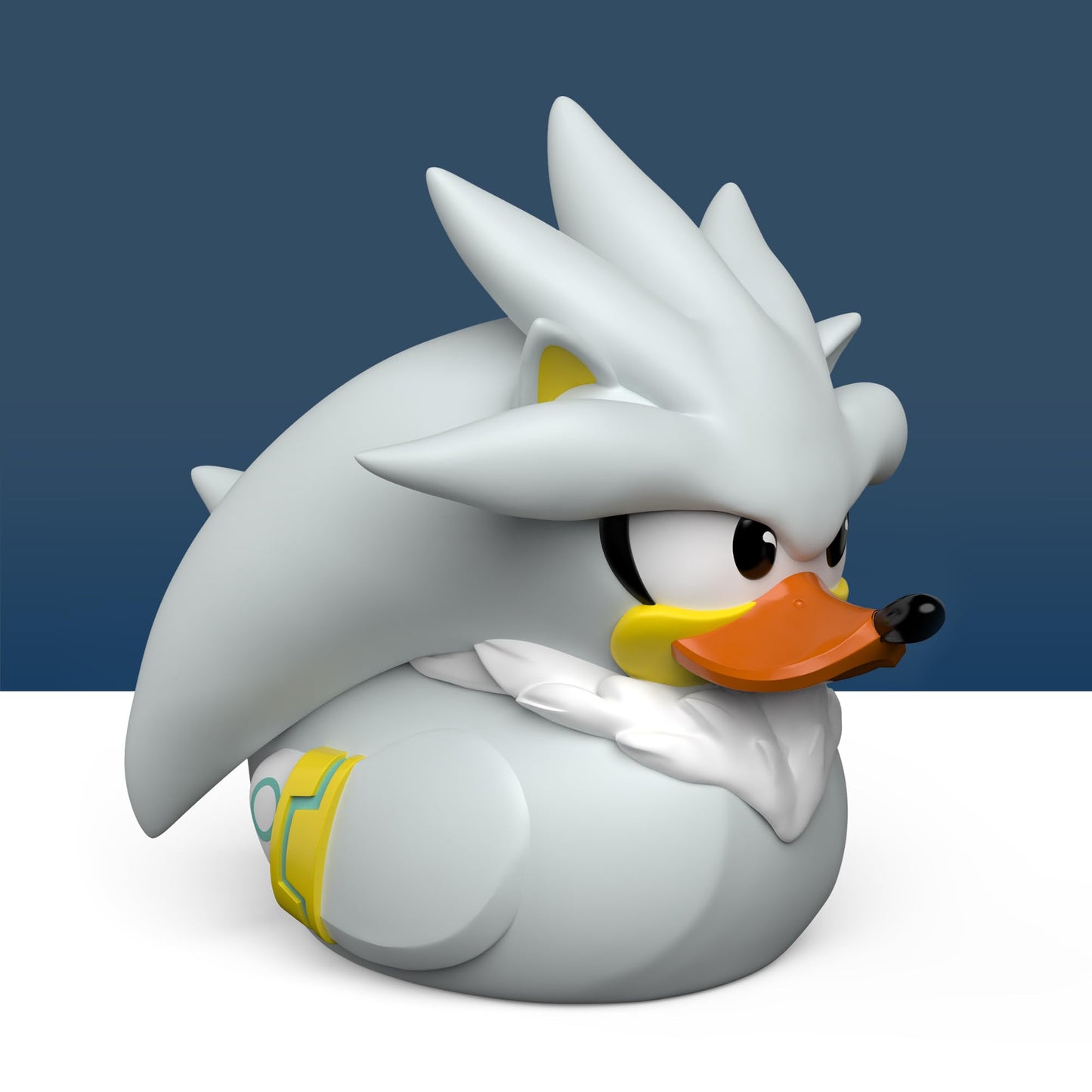 Tubbz First Edition Silver The Hedgehog Collectible Vinyl Rubber Duck Figure - Official Sonic The Hedgehog Merchandise - Sega Mo