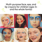 Evereden Kids Fantasy Face Crayon Trio: Non Toxic Kids Makeup & Multi-Purpose Face, Eye, & Lip Crayon - Creamy Clean Makeup for