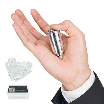 Kensally Xfunjoy 43.30'/110Cm Silver Magic Appearing Cane Magic Staff With Free Gloves And Video Turorial For Professional Magician Stage Street Magic Performance