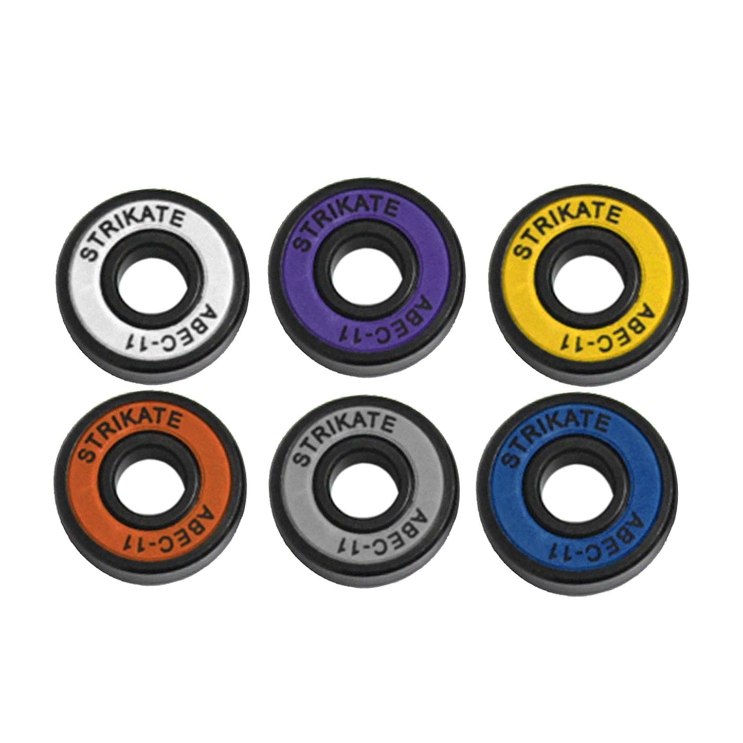 Ubersweet 8Pcs Skateboard Bearings 8mm Precision Size ABEC11 for Longboard Multicolor (66031133JEL)