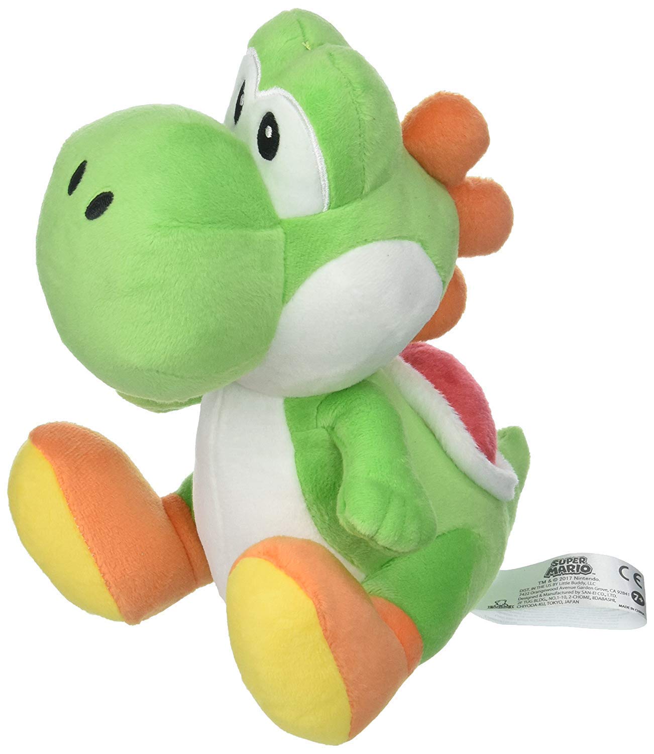 Little Buddy Super Mario All Star Collection 1416 Yoshi Stuffed Plush, 8',Multi-Colored