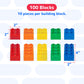 PREXTEX 100-Piece Multicolor Building Blocks Set for Toddlers - Jumbo Plastic Toy Blocks to Encourage Creativity and Motor Skills