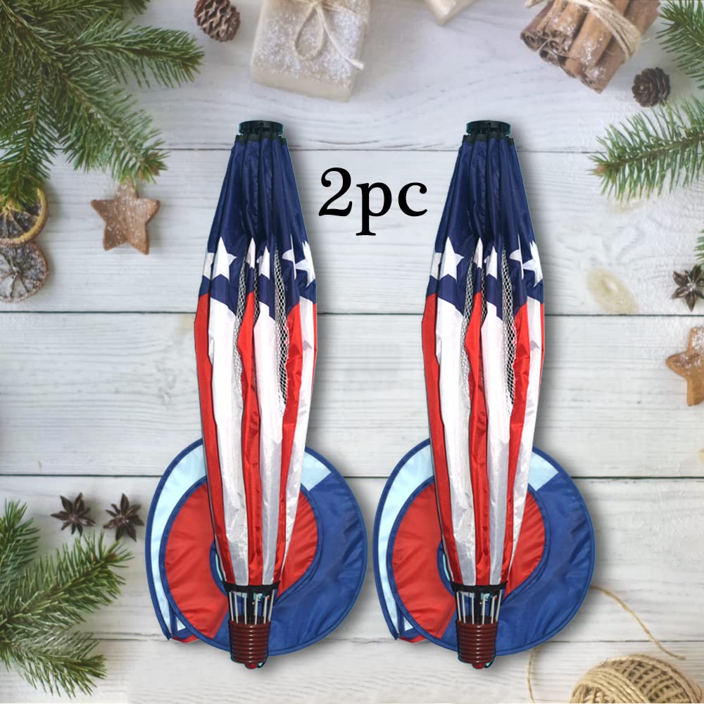 Fenely Patriotic Hot Air Balloon Garden Wind Spinners Giant Flag Pinwheels Whirligigs Windmill Toys For Kids Yard Decor Lawn Dec