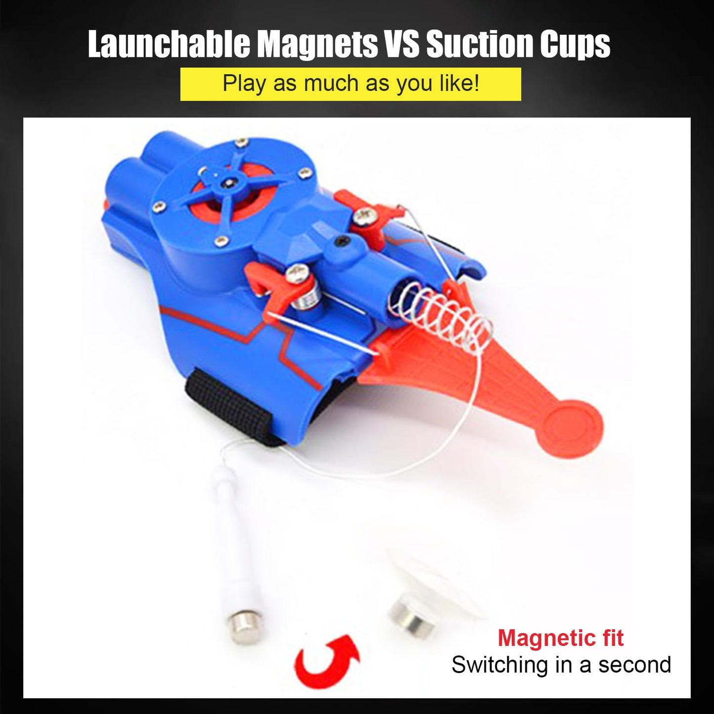 Spider Web Shooters String Shooters and Dart Launcher Toy Spider Gloves with Web-Shooters Superhero Role-Play Web Shooter