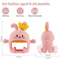 Chuya Baby Teething Toy for 0-3 3-6 6-12 12-24 Months Bunny Mitten Toys Anti-Drop Chewable Hand Teether for Infant,Food Grade Si