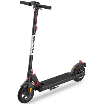 Gotrax Apex Xl 8.5'' Solid Tires, Max 12 Miles Range And 15.5Mph Speed, Bright Headlight And Taillight, Big Led Display, Aluminu