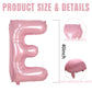 40 Inch Pink Letter Balloons, Large E Letter Balloons Foil Helium Balloon, Foil Big Single Alphabet E Balloon, Pink Letters for