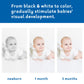 Jatlnnpola Black And White High Contrast Baby Toys - Newborn Toys 0 3 Months Brain Development - Soft Crinkle Books Tummy Time T