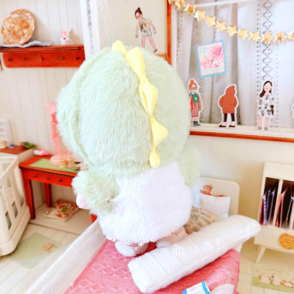 Niannyyhouse 20Cm Plush Doll Clothes Green Dinosaur Jacket Hoodie Shoes 8In Doll Accessories Dress Up (Green)