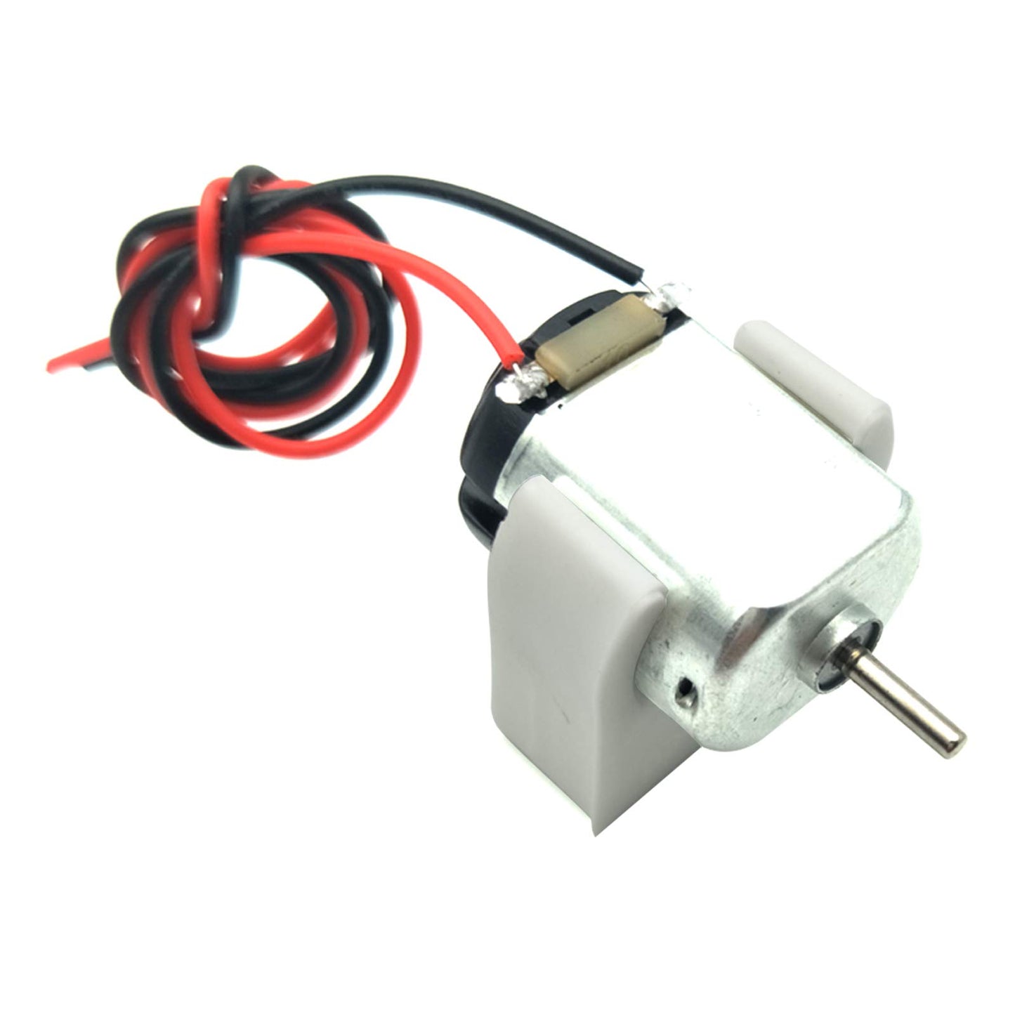 Eudax 15 Pcs Rectangular Dc Motor Mini Electric Motor 1.5-3V 24000Rpm With 9.8' Lead Wires With Motor Mounting Bracket Holder For Diy Toys