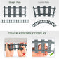 SPRITEWORLD City Train Tracks Set - 24pcs Non-Powered Building Block Toy, Plastic, Green, Model 43219-79162