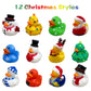 Qingqiu 24 Pack Christmas Rubber Ducks Jeep Bath Toys For Kids Boys Girls Toddlers Christmas Party Favors Stocking Stuffers Gifts