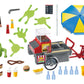 Playmobil Ghostbusters Slimer Figure with Hot Dog Stand - Multi Color, Model 9222, Plastic Material