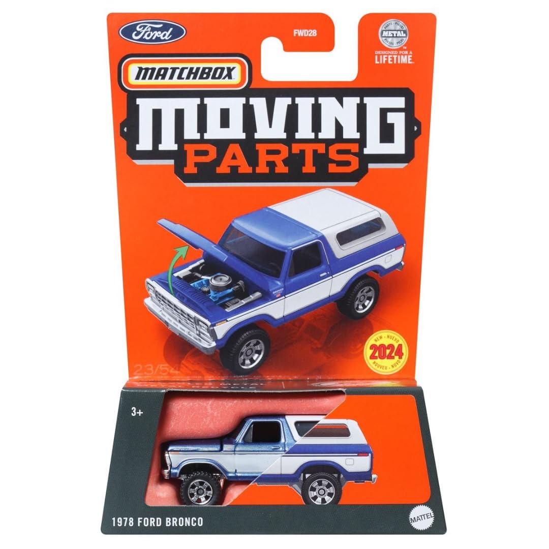 Matchbox 1978 Ford Bronco, Moving Parts [Blue/White], FWD28