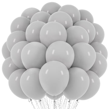 Voircoloria Gray Balloons, 66Pack 12Inch Grey Latex Party Balloons For Graduation, Wedding, Birthday, Gender Reveal, Baby Shower