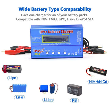 Havcybin IMAX B6 80W Lipo Battery Balance Charger 6A Discharger, RC Hobby Lipo NiMh Li-ion Ni-Cd Digital Lipro Balance Charger D