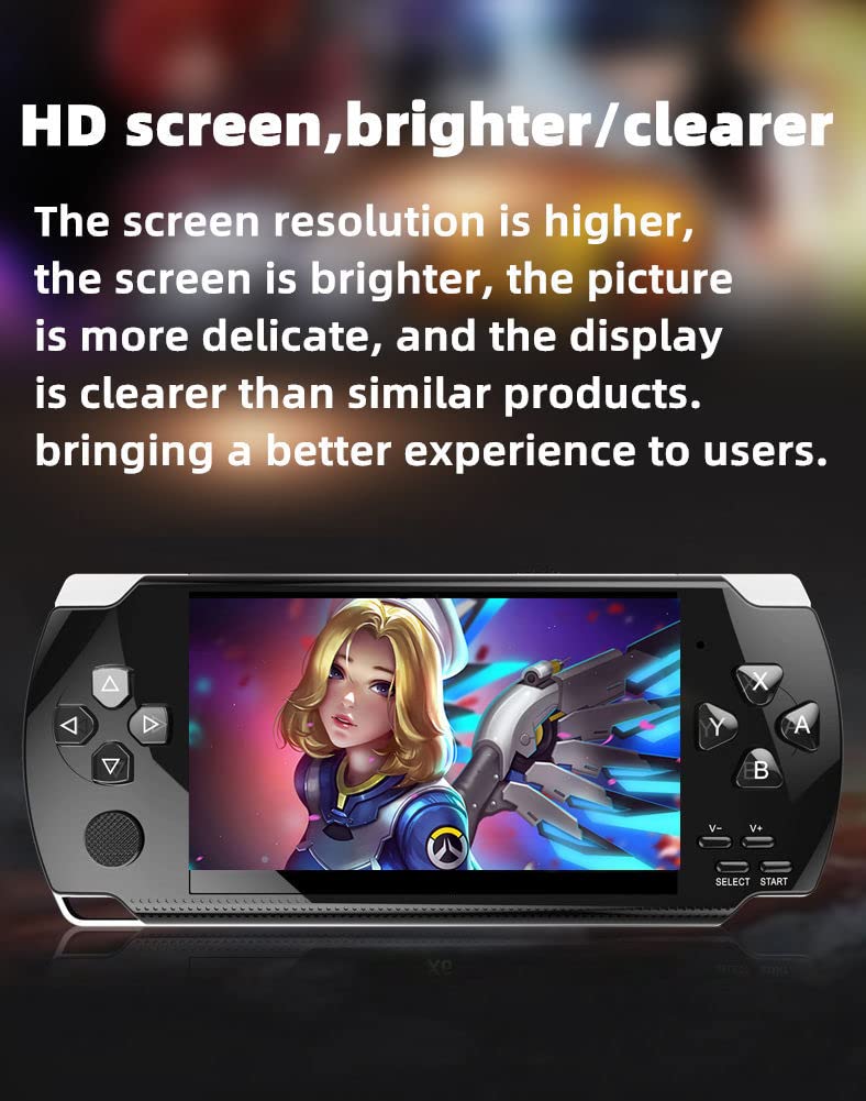 Hlf Retro Video Game Console Screen Built-In 2000 Games Handheld Game Console Multiple Emulators Mini Portable Game Device Mp3 M