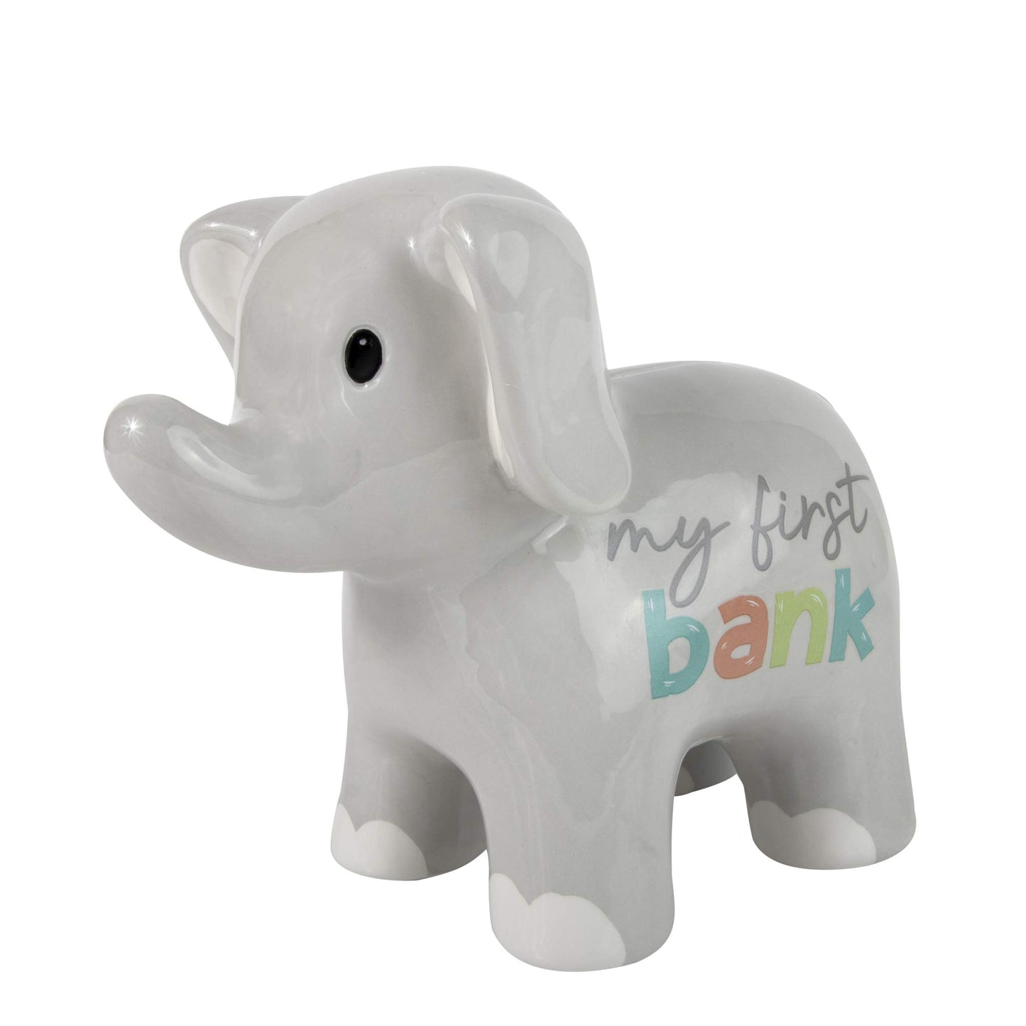 My Babys First Bank Piggy Bank - Ceramic Animal Bank And Nursery Piggy Bank For Baby Boys, Girls, Toddlers, And Kids (Elephant)