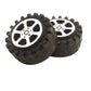 EUDAX 50pcs Plastic Roll 2mm Dia Shaft Toys Wheel and 25Pcs STEM Shaft Round Rod Axles for DIY Toy RC Car Truck Boat Helicopter