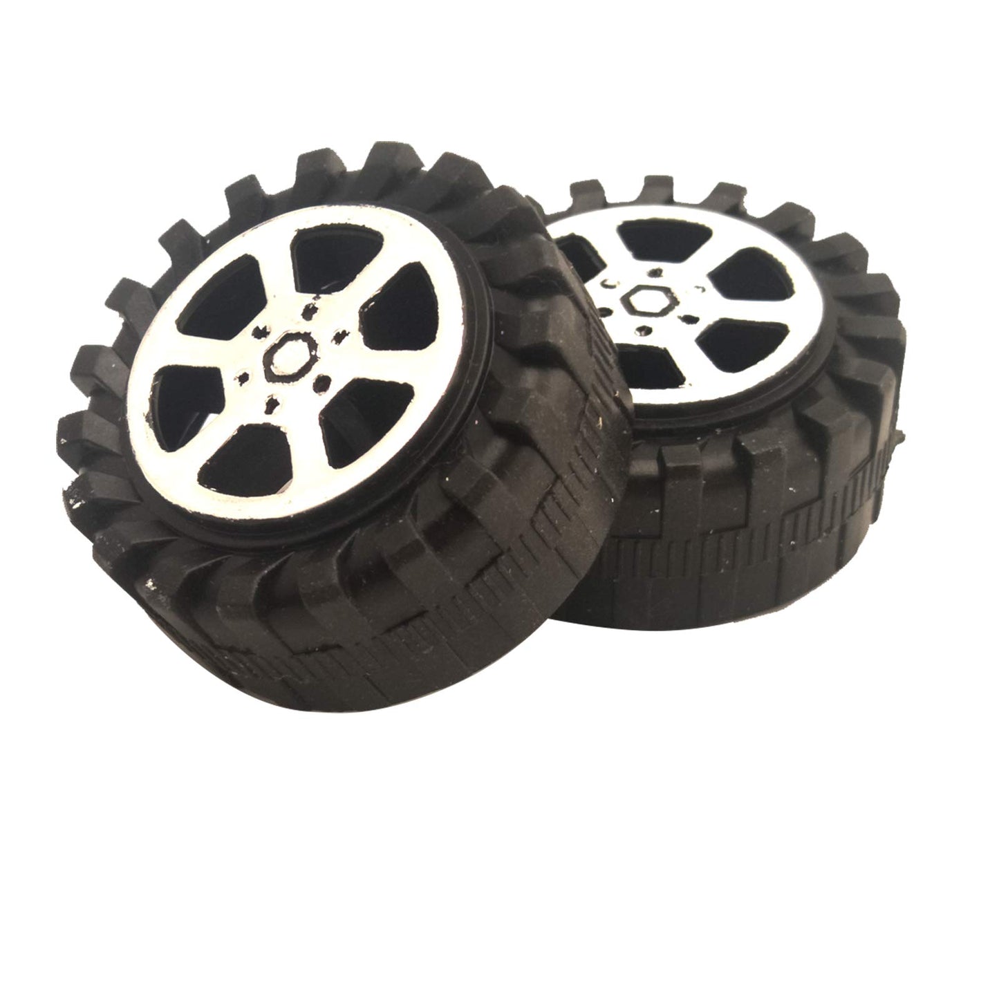 EUDAX 50pcs Plastic Roll 2mm Dia Shaft Toys Wheel and 25Pcs STEM Shaft Round Rod Axles for DIY Toy RC Car Truck Boat Helicopter