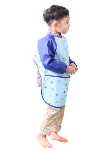 Plie Waterproof Kids Art Smocks 37 Colors (Age 1-10, S-XXL size), Blue Bear (09-S)