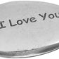 Abbott Collection Small I Love You Pebble, Silver
