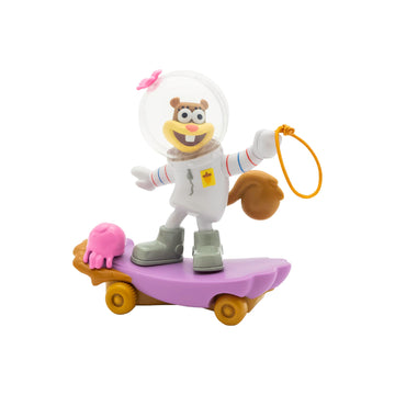 SpongeBob SquarePants, Jelly Fishin Gliders Sandy Cheeks, 5    Pull-Back Racing Toy with Jellyfishing Action, Ages 3+