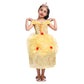 Spunicos Girls Golden Belle Princess Fancy Dress With Tiara,Unique Belle Costume Dress 5-6Years